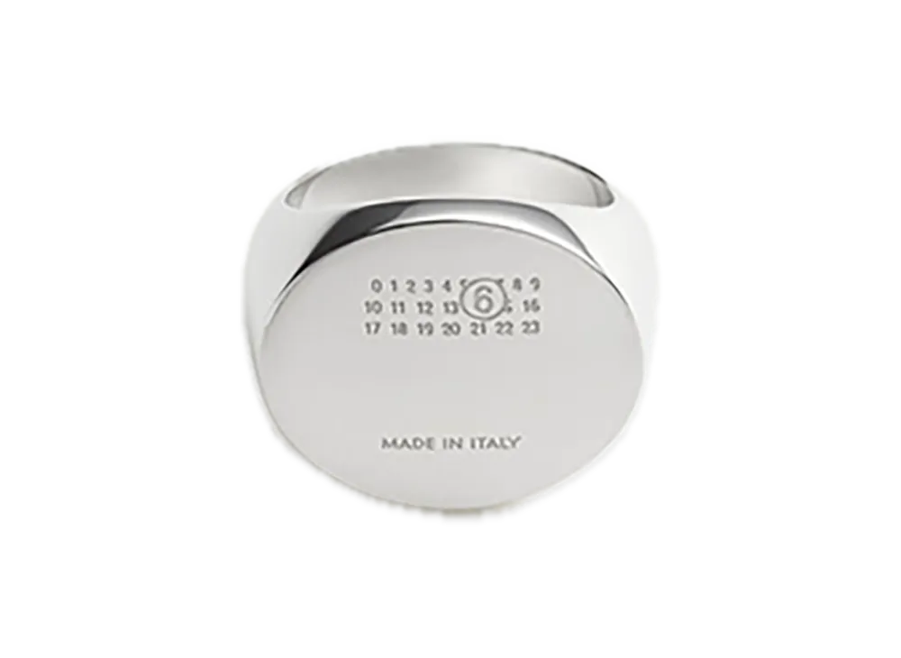MM6 Maison Margiela Numbering Oval Ring "Silver"