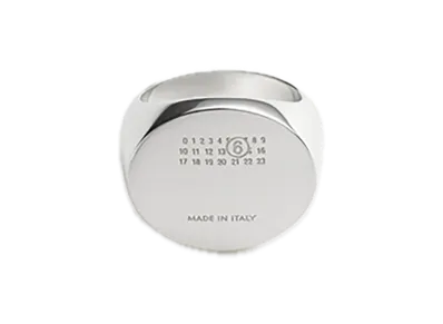 MM6 Maison Margiela Numbering Oval Ring "Silver"