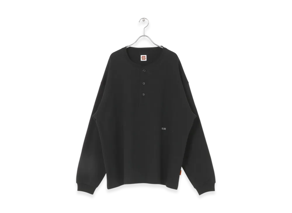 SEE SEE THERMAL HENLY LS TEE "Black"