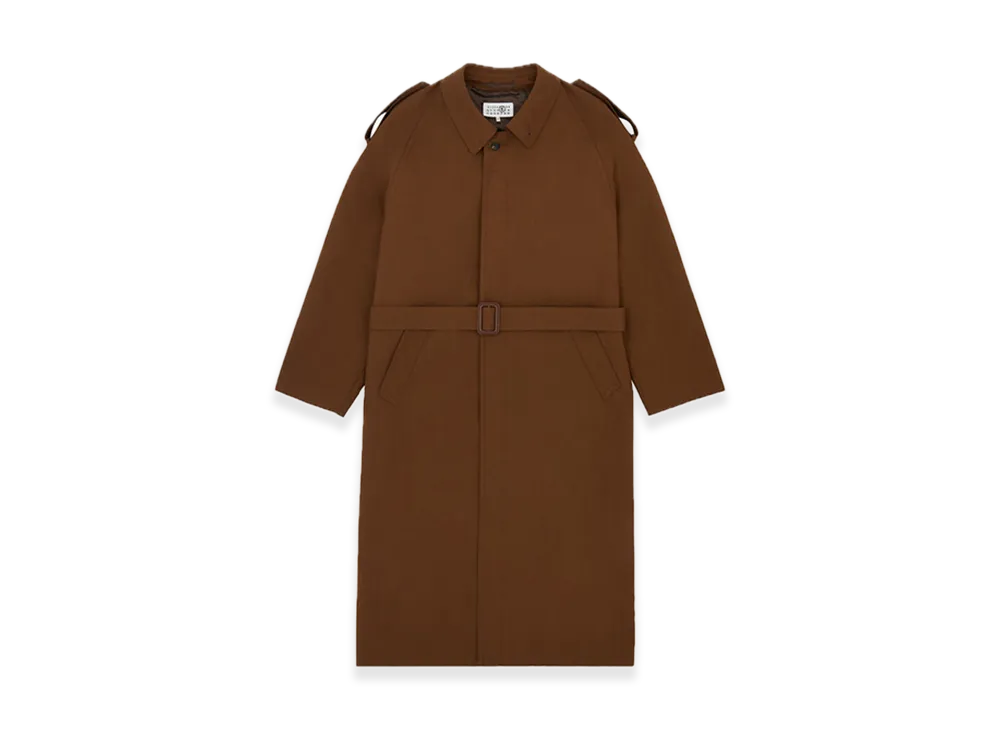 MM6 Maison Margiela Wool Trench Coat "Brown"