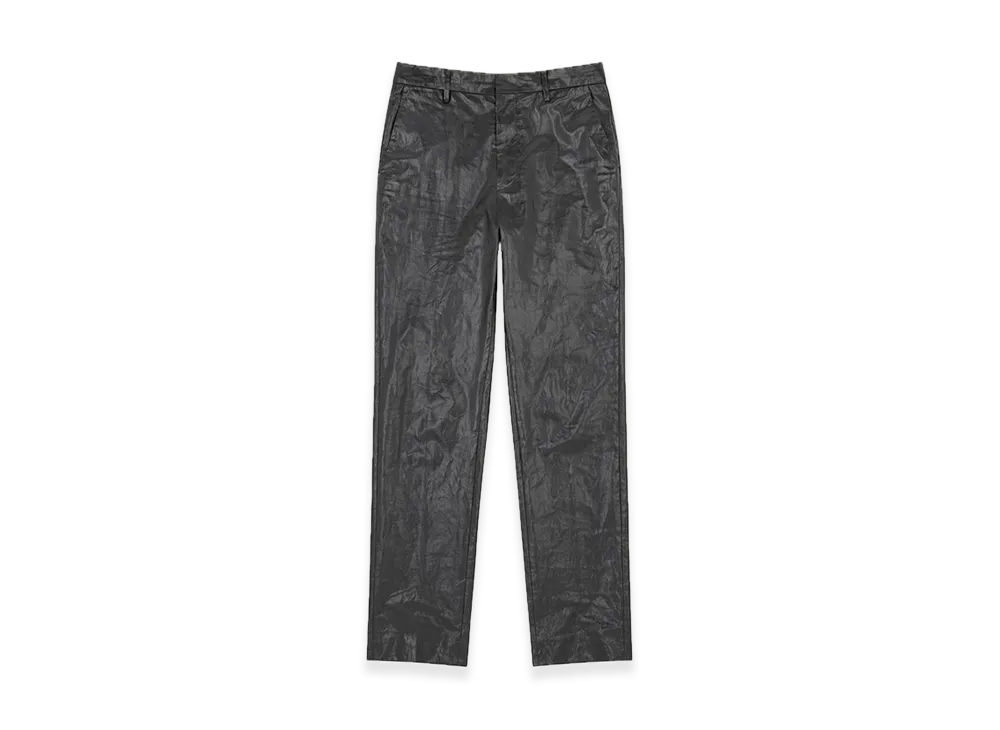 MM6 Maison Margiela Shiny Coated Linen Trousers "Black"