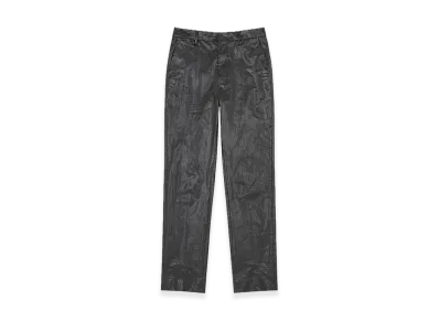 MM6 Maison Margiela Shiny Coated Linen Trousers "Black"