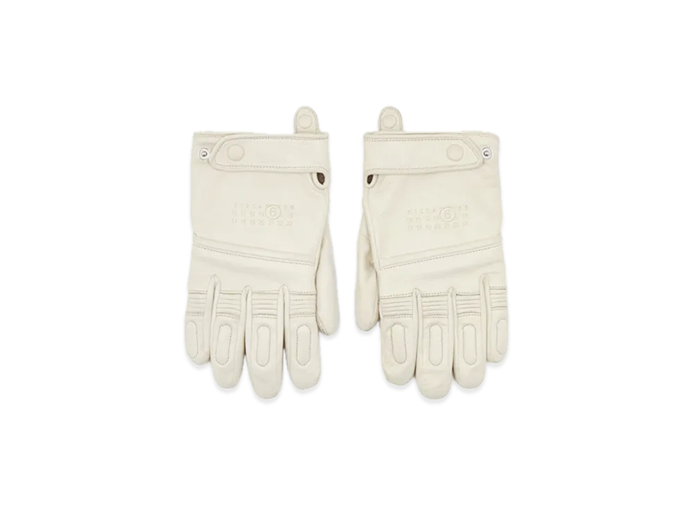 MM6 Maison Margiela x Agnelle Leather Gloves "White"