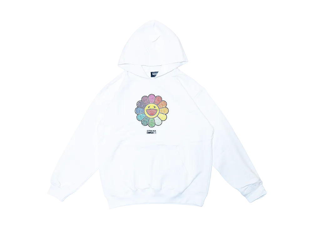Takashi Murakami x Complexcon SWAROVSKI Crystal Multi Flower Hoodie "White"