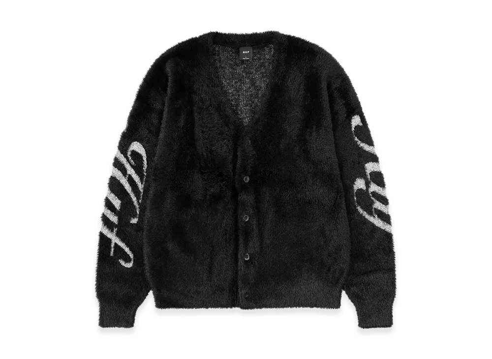 HUF WINTER 25 The Crown Cardigan "Black"