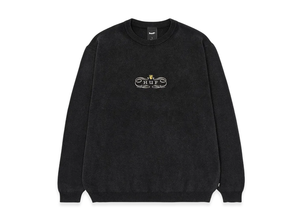 HUF WINTER 25 Worldwide Clothiers Sweater "Black"
