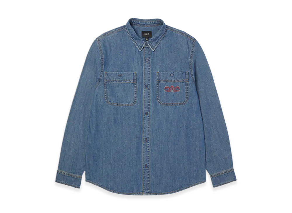HUF WINTER 25 Worldwide Clothiers Denim Shirt "Indigo"