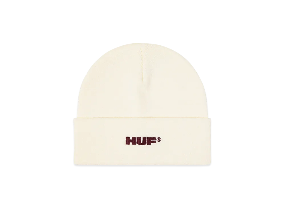 HUF WINTER 25 All Caps Cuff Beanie "Cream"