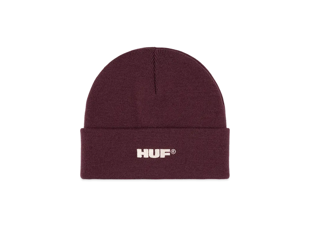 HUF WINTER 25 All Caps Cuff Beanie "Burgundy"