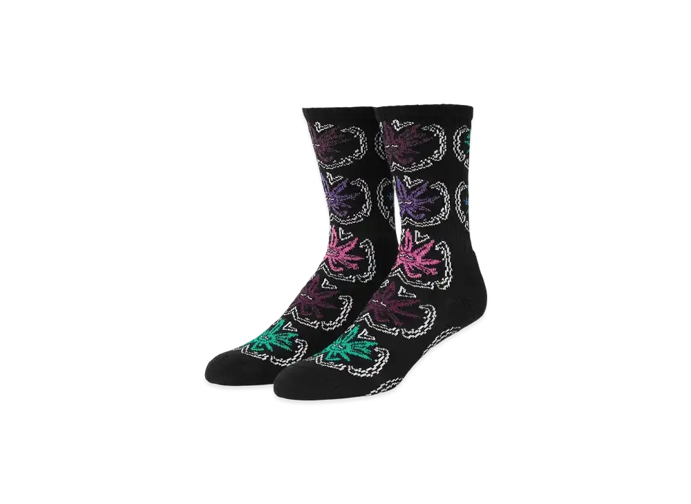 HUF WINTER 25 Green Buddy Snow Angel Socks "Black"