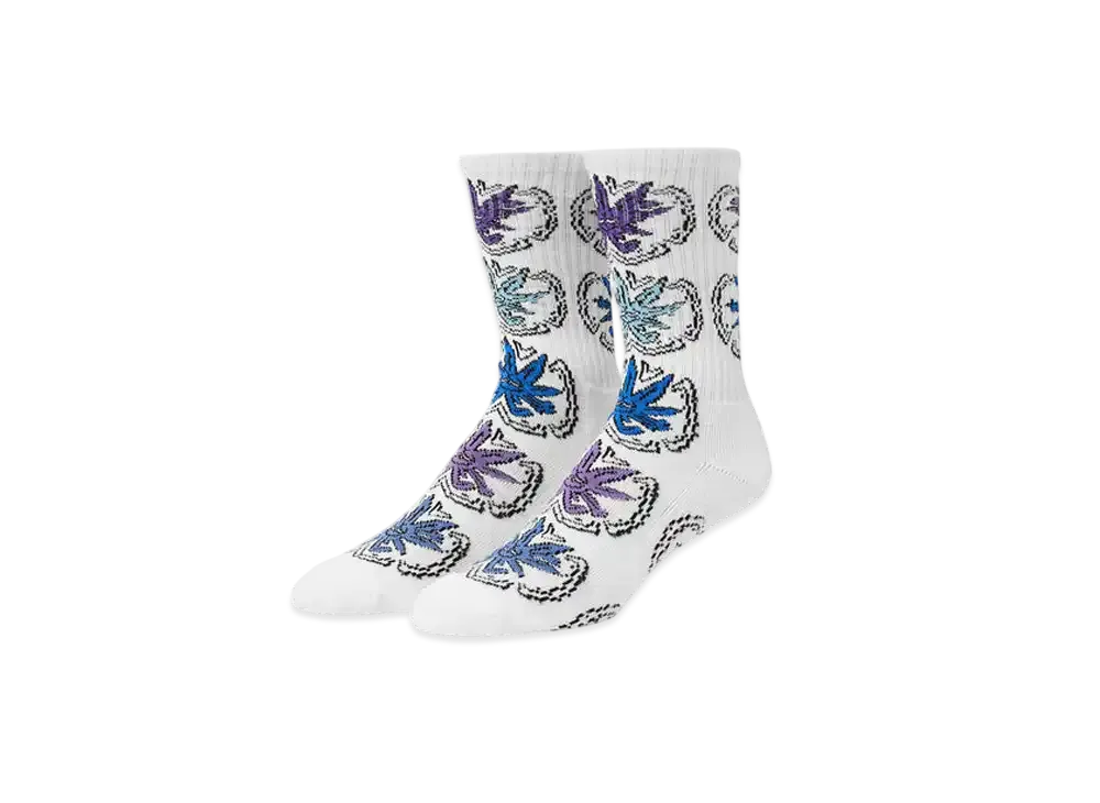 HUF WINTER 25 Green Buddy Snow Angel Socks "White"