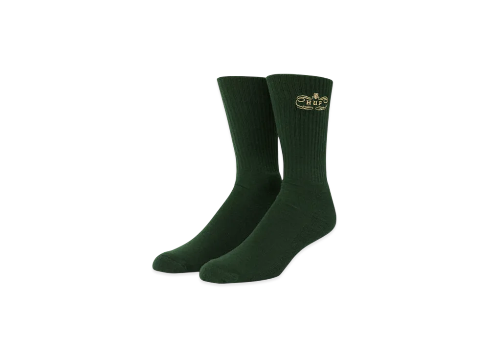 HUF WINTER 25 Worldwide Clothiers Socks "Forest Green"
