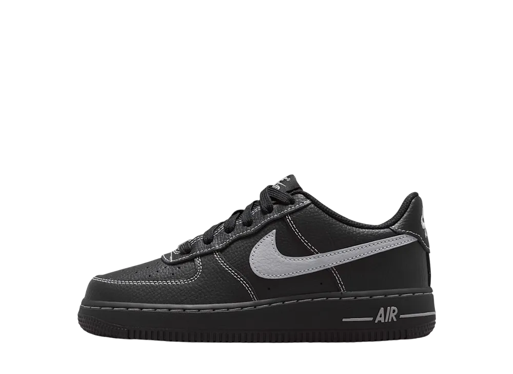 ナイキ GS エアフォース1 LV8 "トリプルブラック/ウルフグレー" (キッズ)