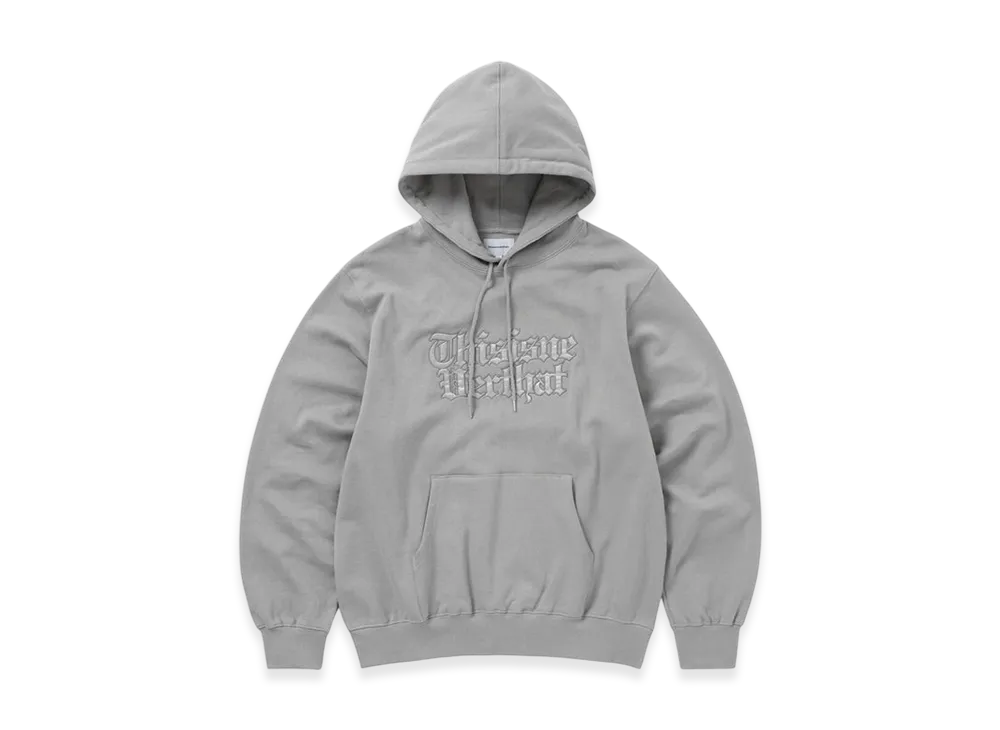 thisisneverthat Old English Logo Hoodie "Concrete"