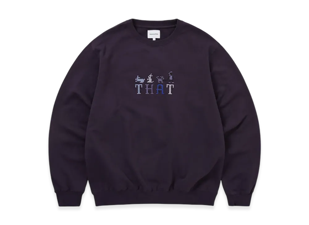 thisisneverthat That Embroidered Crewneck "Dark Purple"