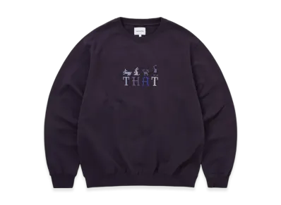 thisisneverthat That Embroidered Crewneck "Dark Purple"