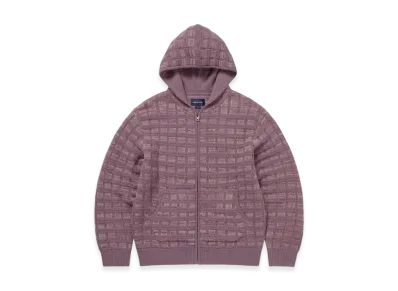 thisisneverthat Textured Knit Zip Hoodie "Dusty Pink"