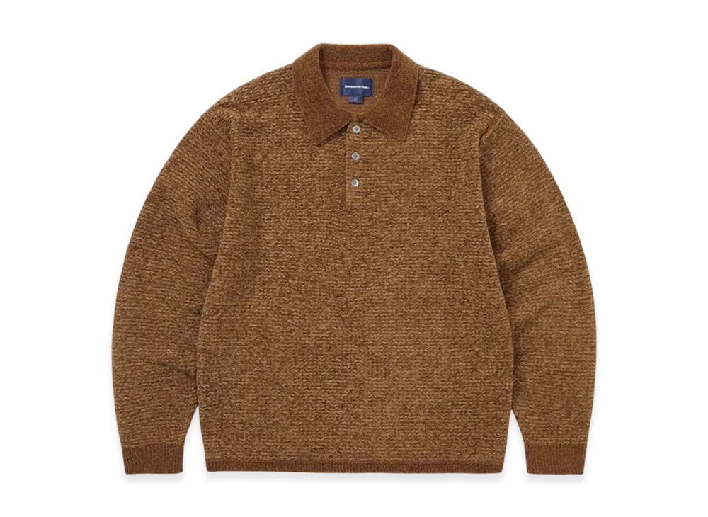 thisisneverthat Velvet Knit Polo "Brown"