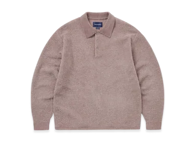 thisisneverthat Velvet Knit Polo "Dusty Pink"