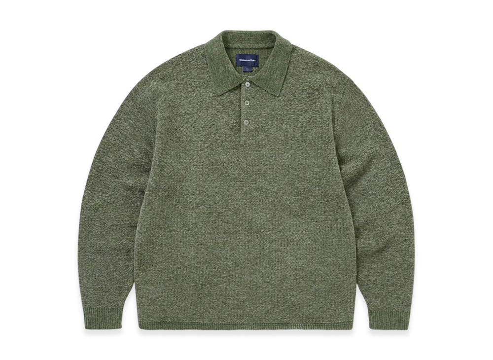 thisisneverthat Velvet Knit Polo "Green"