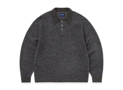 thisisneverthat Velvet Knit Polo "Charcoal"