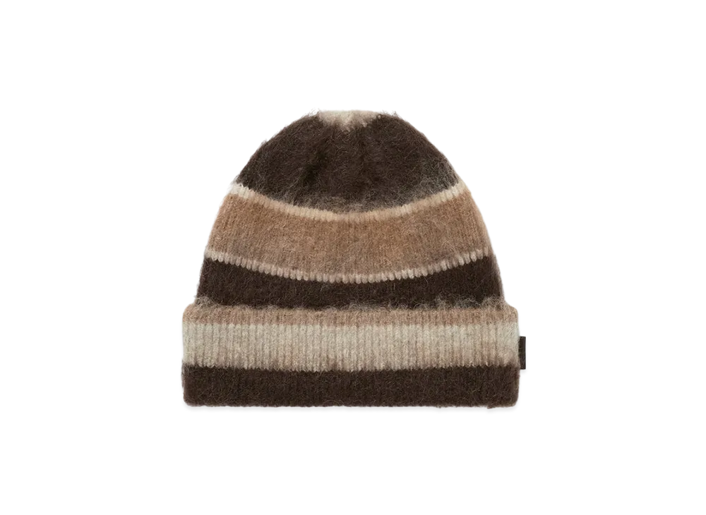 thisisneverthat Striped Mohair Beanie "Brown"