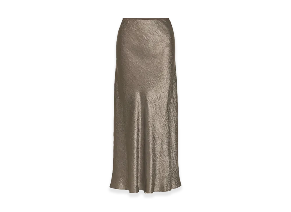 Maison Margiela Satin Midi Skirt "Taupe"