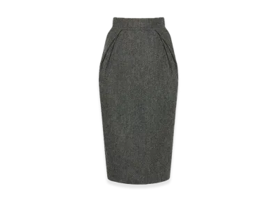 Maison Margiela Wool Midi Skirt "Dark Grey"