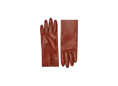 Maison Margiela Leather Gloves "Red"