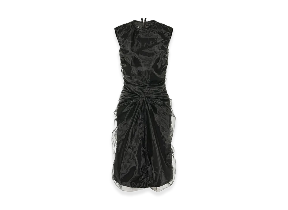 Maison Margiela Gathered Organza Dress "Black"