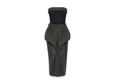 Maison Margiela Wool Bustier Dress "Dark Grey"