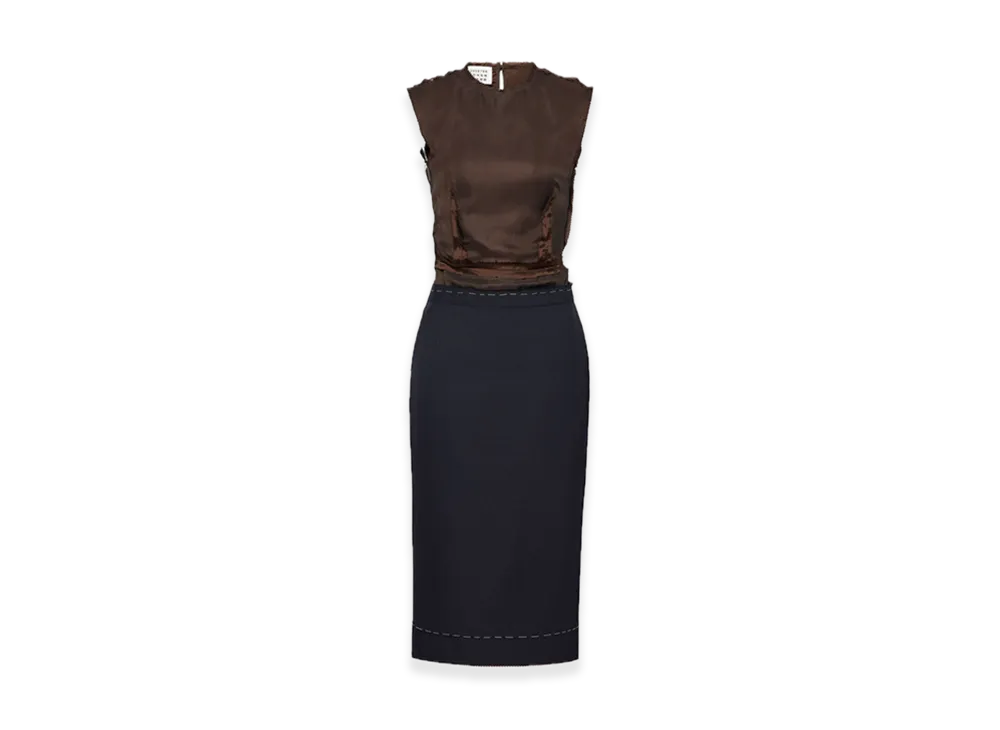 Maison Margiela Sleeveless Dress "Blue/Chocolate"