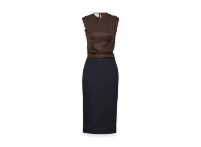 Maison Margiela Sleeveless Dress "Blue/Chocolate"