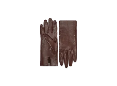 Maison Margiela Leather Gloves "Brown"