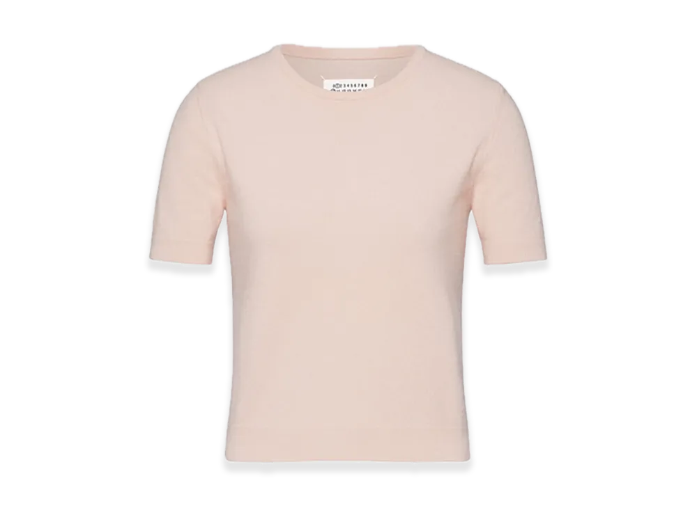 Maison Margiela Crew Neck Knit Top "Pale Pink"