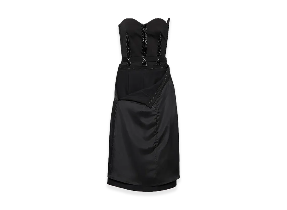 Maison Margiela Strapless Midi Dress "Black"