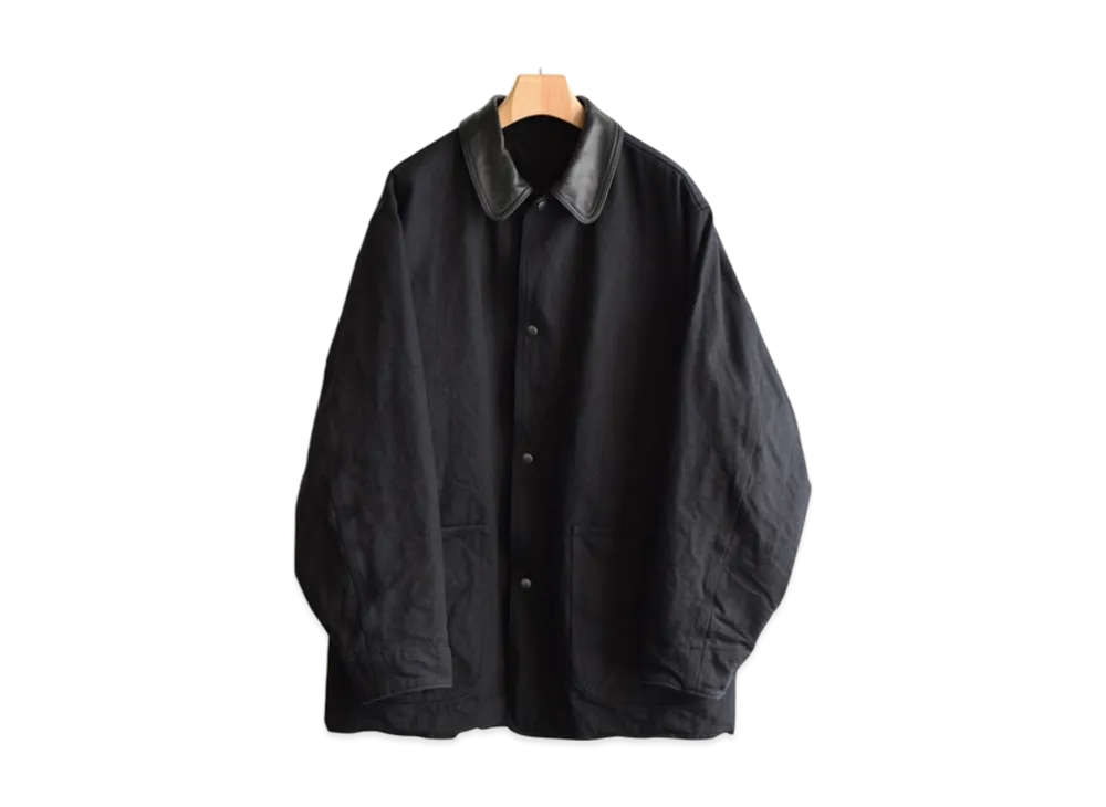 COMOLI Denim/Leather Work Jacket (25AW) "Black"
