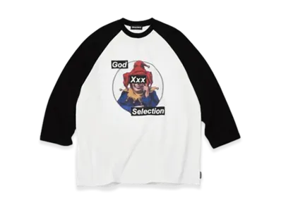GOD SELECTION XXX Raglan Sleeve T-shirt GX-A26-RT-01 "White"