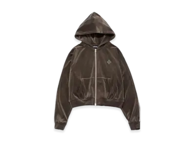 GOD SELECTION XXX Velour Zip Hoodie GXL-A26-CS-01 "Olive"