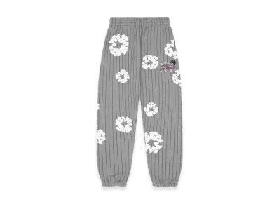 DENIM TEARS Pinstripe Wreath Sweatpants "Grey"