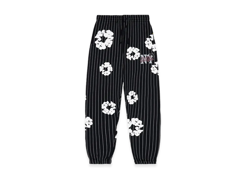 DENIM TEARS Pinstripe Wreath Sweatpants "Black"