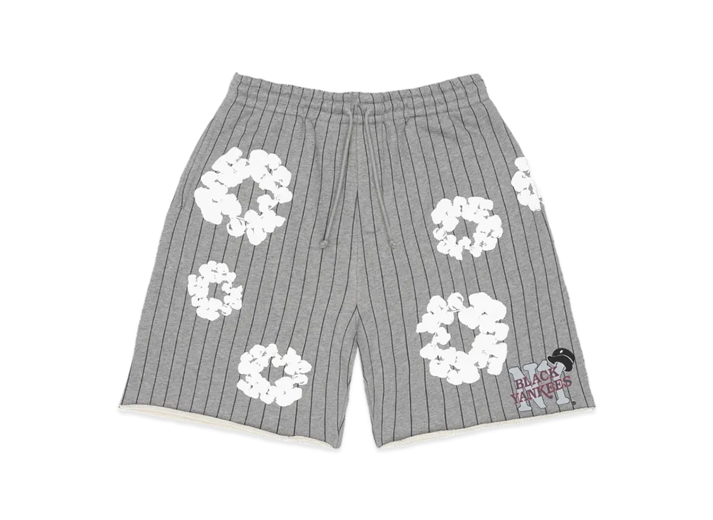 DENIM TEARS Pinstripe Wreath Sweatshorts "Grey"