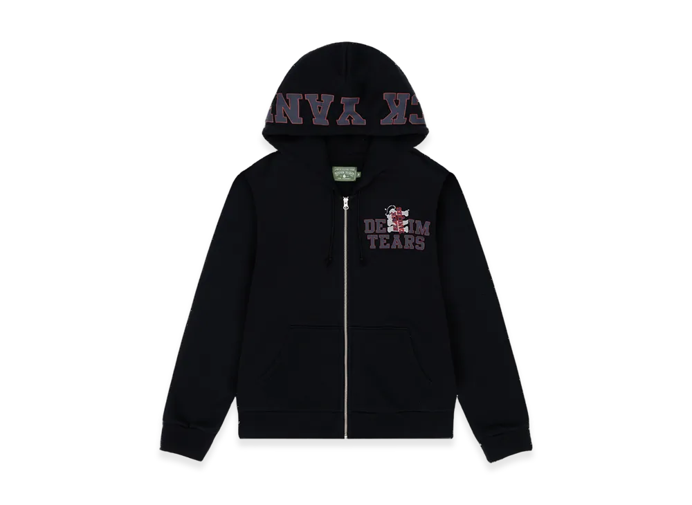 DENIM TEARS Black Yankees Zip Hoodie "Black"
