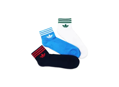 adidas Trefoil Ankle Half-Cushioned Socks 3-Pack "Multicolor"