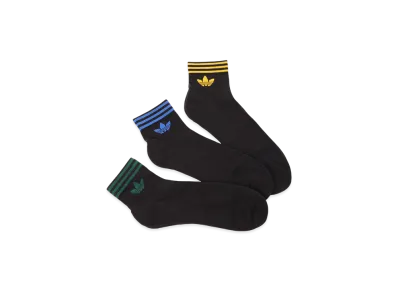 adidas Trefoil Ankle Half-Cushioned Socks 3-Pack "Black/Assorted"