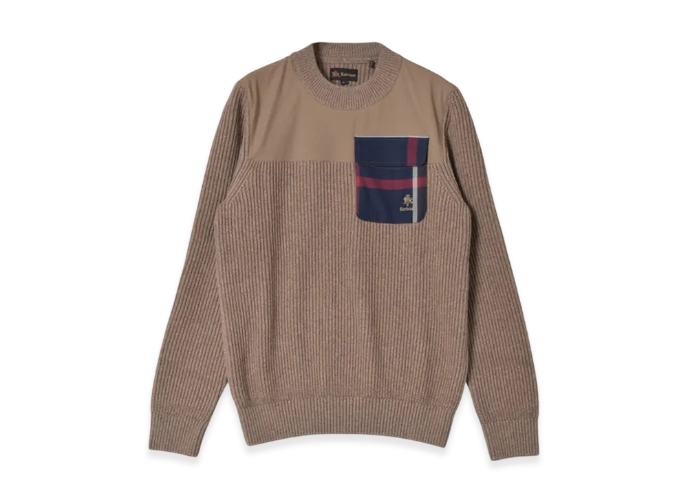 Barbour Miller Regular Knitted Crew Neck Sweater "Tan"