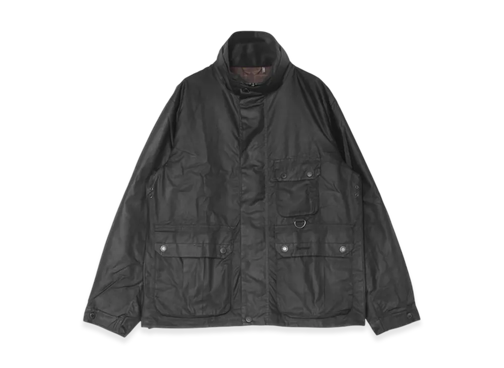 Barbour Re-Engineered Utility Bedale Waxed Jacket "Black"