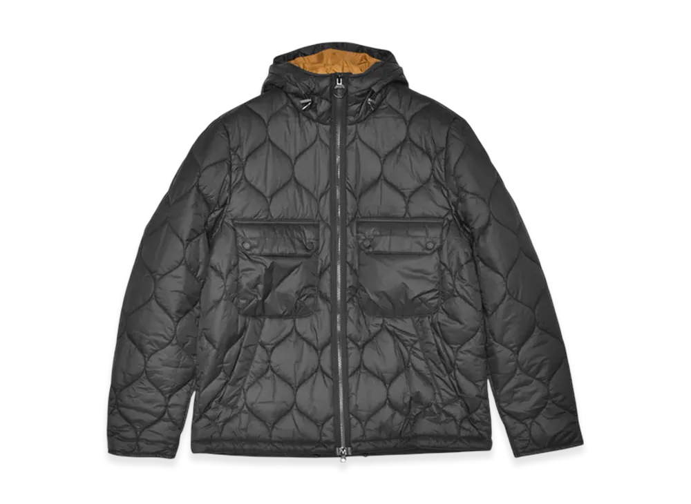 Barbour Re-Engineered Hooded Spey Quilted Jacket "Black"