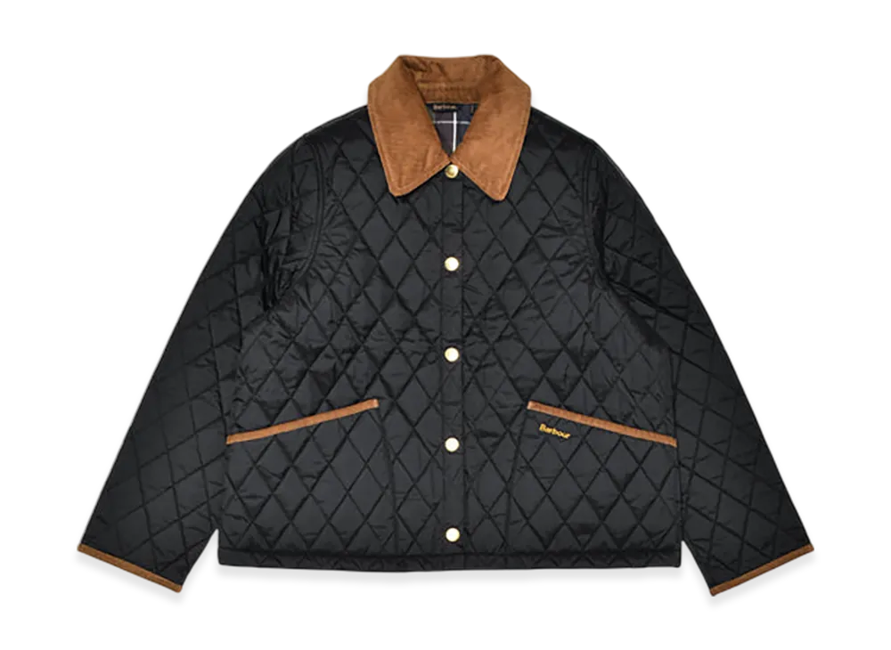 Barbour Icons Cropped Liddesdale Quilted Jacket "Black"