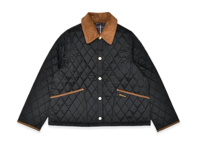 Barbour Icons Cropped Liddesdale Quilted Jacket "Black"